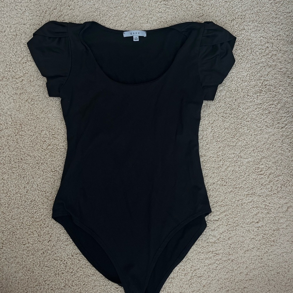 Gaze Elegant Black Bodysuit